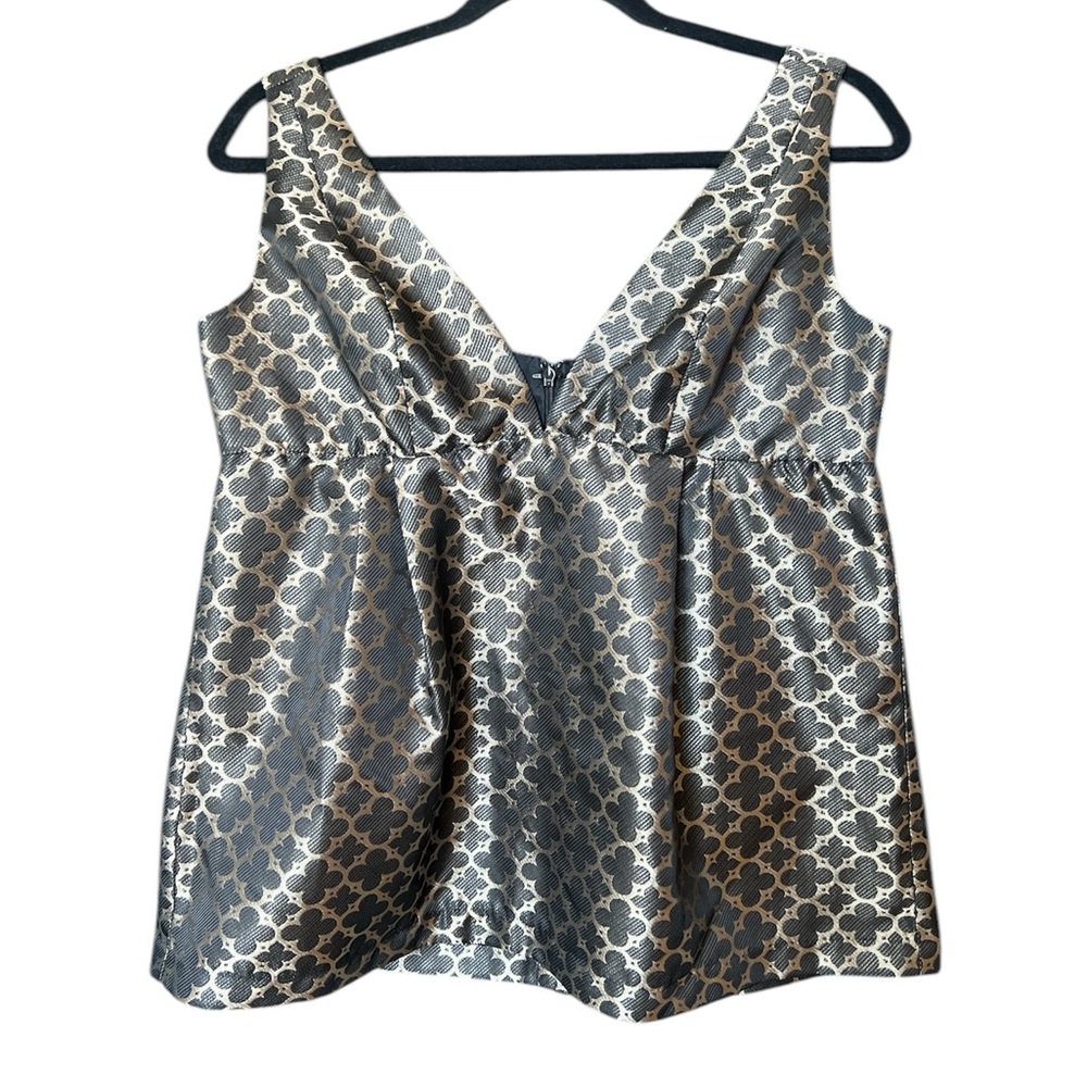 Steve & Barry's black & gold halter top blouse size Medium